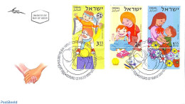 Delcampe - Israel 2007 Hapiness In Family 3v, First Day Cover, Sport - Various - Football - Sport (other And Mixed) - Teddy Bears.. - Lettres & Documents