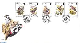 Delcampe - Jersey 1993 Birds 5v, First Day Cover, Nature - Birds - Jersey