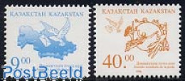 Delcampe - Kazakhstan 1996 World Postal Day 2v, Mint NH, Post - U.P.U. - Posta
