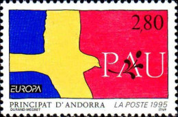 Delcampe - Andorre (F) Poste N** Yv:457/458 Europa Paix & Liberté - 1995
