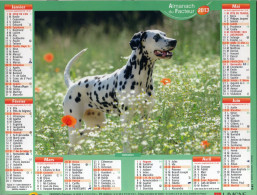 Delcampe - Calendrier Almanach La Poste PTT 2013 Chien, Chiens Chiot Dalmatien Et Golden Retrievers - Grand Format : 2001-...