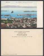 Delcampe - Gibraltar Old Colour UB Postcard The Harbour Entrance To Port Warship BattleShip - Gibraltar