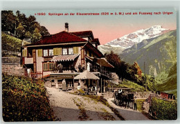 Delcampe - 6464 Spiringen Werbe AK Gasthaus St. Anton An Der Klausenstraße Und Am F... - 13913546 - Spiringen