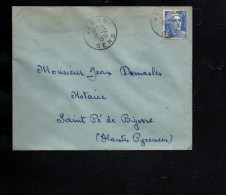 Delcampe - GANDON SUR LETTRE DE JEGUN GERS 1951 - 1877-1920: Période Semi Moderne