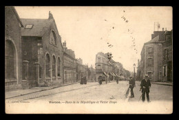 Delcampe - 18 - VIERZON - RUES DE LA REPUBLIQUE ET VICTOR HUGO - Vierzon