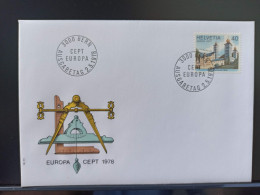 Delcampe - ENVELOPPE FDC 76 - HELVETIA, SWITZERLAND, SUISSE 1978, CEPT - FDC
