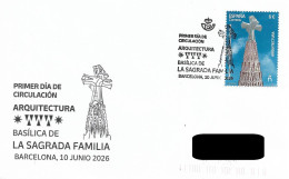 Delcampe - SPAIN. FDC. SAGRADA FAMILIA BASILICA. BARCELONA. 2026 - FDC