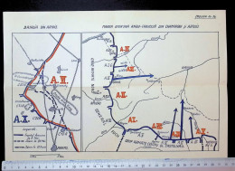 Delcampe - France German Empire United Kingdom Belgium Romania WWI Map Battle Of Artois Champagne Offensive 32x23cm DEL 7 - Mapas Topográficas