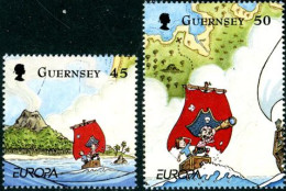 Delcampe - GUERNSEY 2010  - Europa - Dessins Pour Livres Pour Enfants - 2 V. - Guernsey