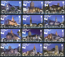 Delcampe - GUERNSEY 2009  - Noël - Eglises- 12 V. - Guernsey
