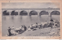 Delcampe - BE-47) AGEN - LA CALE DES LAVEUSES - EN 1902 - ( 2 SCANS ) - Agen