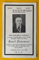 Delcampe - Luxembourg - Tüntingen, Karl Zimmer, Newel - WW2 Sterbebild - Death Card , Luxemburg - Documents