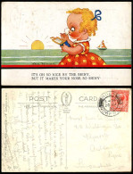 Delcampe - Vera Paterson 1931 Old Postcard So Nice By The Briny, But It Makes Nose So Shiny - Non Classés