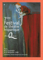 Delcampe - CPM.   Cart'Com.  Festival De Théâtre Hispanique.   Don Quijote.   Postcard. - Theater