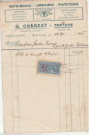 Delcampe - 95-G.Charzat....Imprimerie, Librairie, Papeterie...Pontoise..Val D'Oise...1925 - Autres & Non Classés