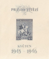 Delcampe - CZECHOSLOVAKIA 1946 Michel Block 8 Unused MNH, Dragons - Blocks & Kleinbögen