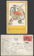 Delcampe - MABEL LUCIE ATTWELL 1950 Old Postcard Still Running Same Old Bus Bicycle Dog 882 - Non Classés