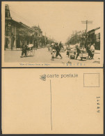 Delcampe - China Old Postcard Oyama-Dori Street Scene Dairen Rickshaw Chinese Coolies 大連大山道 - China