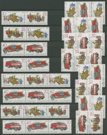 Delcampe - DDR 1987 Löschfahrzeuge 3101/04 ZD Alle Kombinationen Postfrisch (SG31326) - Zusammendrucke