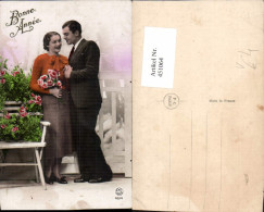 Delcampe - 451064,P.C. Paris 4614 Neujahr Liebe Paar Blumen - Sonstige & Ohne Zuordnung