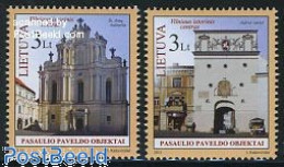 Delcampe - Lithuania 2011 Vilnius Center 2v, Mint NH, Art - Architecture - Lithuania