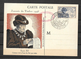 Delcampe - 1945 - Journée Du Timbre - SABLES D'OLONNE - 3 - 2 - ....-1949