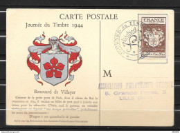 Delcampe - 1944 - Journée Du Timbre - LILLE - 3 - ....-1949