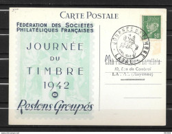 Delcampe - 1942 - Journée Du Timbre - LAVAL - 2 - ....-1949