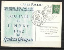 Delcampe - 1942 - Journée Du Timbre - LE HAVRE - 2 - ....-1949