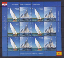 Delcampe - CROATIA 2026,SPAIN, JOINT ISSUE- MEDITERRANEAN FISHING BOATS,SHEET,MNH - Kroatien