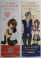 Delcampe - MANGA - LA ROSE ET LE DEMON / Petite Fille - Ourson En Peluche Dans La Main - Marque Pages (photo Recto/verso) - Marcapáginas