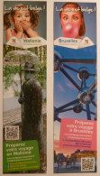 Delcampe - WALLONIE / BRUXELLES - BELGIQUE - Homme Au Parapluie De Pluie / La Vie Est Belge - Marque Pages (photo Recto/verso) - Marcapáginas