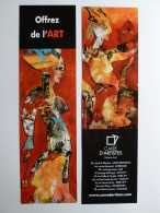 Delcampe - GALERIE D'ART / Offrez De L'art - Femme - CARRE D'ARTISTES - Marque Pages (photo Recto/verso) - Marcapáginas