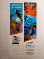Delcampe - MALTE - GOZO - Paradis Des Plongeurs - Plongée / Fonds Marins / Poisson / Corail - Marque Pages (photo Recto/verso) - Marcapáginas