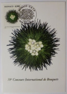 Delcampe - CONCOURS BOUQUETS FLEURS 2004 - Carte Philatélique Monaco Avec Cachet 1er Jour - Blumen