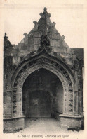 Delcampe - (RECTO / VERSO) SIZUN - N° 6 - PORTIQUE DE L' EGLISE - CPA - Sizun