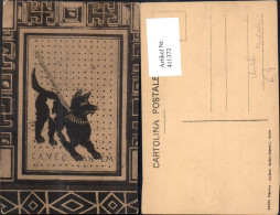 Delcampe - 411372,Antike Wandmalerei Hund A. Leine - Geschichte