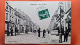 Delcampe - CPA.(72) Mamers. Rue Nationale.   Animation.  (W.1204) - Mamers