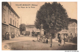 Delcampe - CAR-ADNP17-1130-69 - VILLIE-MORGON - La Place De La Poste - Villie Morgon