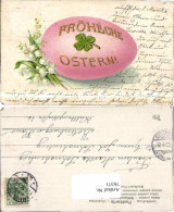 Delcampe - 76371,Litho Ostern Kleeblätter Osterei Schneeglöckchen - Sonstige & Ohne Zuordnung