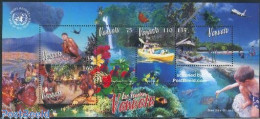 Delcampe - Vanuatu 2002 Eco Tourism S/s, Mint NH, History - Nature - Sport - Transport - Various - Geology - Birds - Flowers & Pl.. - Tauchen