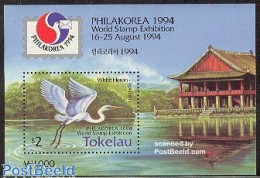 Delcampe - Tokelau Islands 1994 PHILAKOREA S/s, Mint NH, Nature - Birds - Philately - Tokelau