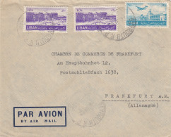 Delcampe - 1952: Air Mail Beyrouth To Frankfurt, IHK - Libanon