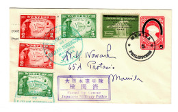 Delcampe - Japanische Besetzung: 1943 To Manila: Passed By Censor Janpanese Military Police - Philippines