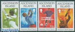 Delcampe - Ascension 1998 Sports 4v, Mint NH, Sport - Cricket - Football - Golf - Shooting Sports - Sport (other And Mixed) - Cricket