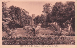 Delcampe - 62 BETHUNE LE JARDIN PUBLIC ET LA TOUR DE L EGLISE - Bethune
