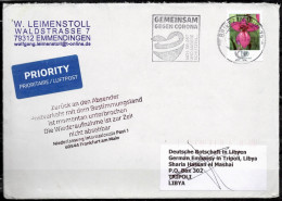 Delcampe - SALE:  2020 Corona Covid 19 Postal Service Interruption “Zurück An Den Absender” = Return To Sender Cover LIBYA - Libia