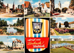 Delcampe - Korbach Teilansichten Zentrum Brunnen Kirche Freibad Wappen - Korbach