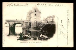 Delcampe - 86 - CHATELLERAULT - LE PONT HENRI IV - LAVANDIERES - LAVEUSES -  LESSIVE - Chatellerault