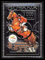 Delcampe - 86157jj/ Guyana Mi N°208 A Jeux Olympiques Olympics BARCELONA 1992 Horse Jumping ARGENT Silver ** MNH - Guyane (1966-...)